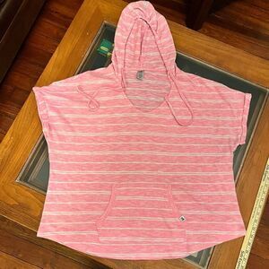 B Active 18/20 Pink & White Stripped Hoodie with pocket Nice